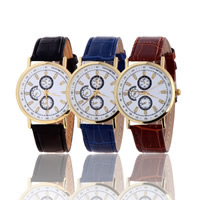 Pánské náramkové hodinky, Zinek, s PU & Sklo, nastavitelný & pro muže, více barev na výběr, nikl, olovo a kadmium zdarma, 40x8mm, 20mm, Délka Cca 9 inch, 10/