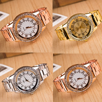 Unisex Wrist Watch Zinc Alloy with Glass plated with rhinestone nickel lead & cadmium free 45mm 20mm Length Approx 9.4 Inch Sold By Lot
