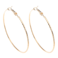 Iron Hoop Earring gold color plated nickel lead & cadmium free Sold By Pair