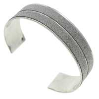 Iron Cuff Bangle, with glitter leather, platinum color plated, lead & cadmium free, 68x20x55mm, Inner Diameter:Approx 65x54mm, Length:Approx 8 Inch, 12PCs/Bag, Sold By Bag
