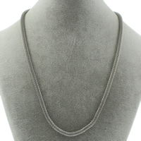 Stainless Steel Chain halskæde, mesh kæde, oprindelige farve, 4mm, Solgt Per Ca. 19.5 inch Strand