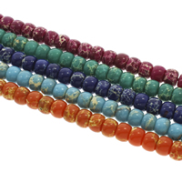 Mosaik Türkis Perle, Trommel, verschiedene Größen vorhanden, keine, Bohrung:ca. 1mm, Länge ca. 15.5 ZollInch, verkauft von Tasche