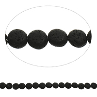 Natürliche Lava Perlen, flache Runde, 12x5mm, Bohrung:ca. 1mm, Länge ca. 15.5 ZollInch, 10SträngeStrang/Tasche, ca. 35PCs/Strang, verkauft von Tasche