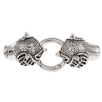 Zinc Alloy Snap Clasp Owl antique silver color plated with end cap lead & cadmium free Approx 8mm Sold By PC