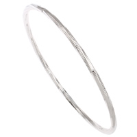 Iron Bangle Donut platinum color plated lead & cadmium free Inner Approx 68mm Length Approx 8.5 Inch Sold By PC