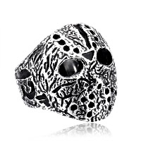 Stainless Steel Finger Ring for Men 316L Stainless Steel Skull & blacken Sold By PC