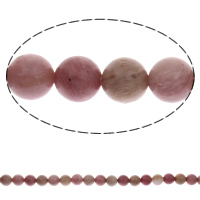 Rhodonit Perlen, rund, synthetisch, verschiedene Größen vorhanden, Bohrung:ca. 1mm, verkauft per ca. 15 ZollInch Strang