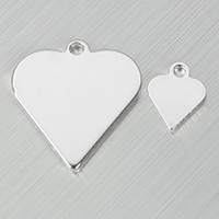 Brass Pendant Heart thick 925 sterling silver plated nickel lead & cadmium free Sold By Lot