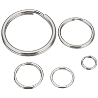 Нержавеющая сталь Split Ring, нержавеющая сталь, разный размер для выбора, оригинальный цвет, 300ПК/сумка, продается сумка