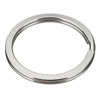 Stainless Steel Split Ring original color Approx 24.7mm Sold By Bag