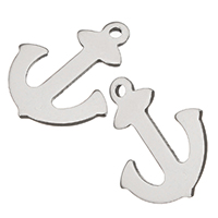 Stainless Steel Pendants Anchor nautical pattern original color Approx 1.4mm Sold By Bag
