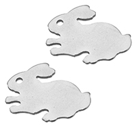 Stainless Steel Extender Chain Drop, Rabbit, original color, 16x12x1.50mm, Hole:Approx 1mm, 900PCs/Bag, Sold By Bag
