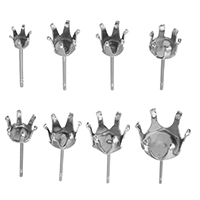 Stainless Steel Earring Stud Component, different size for choice, original color, 400Pairs/Bag, Sold By Bag
