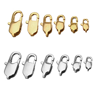 Stainless Steel Lobster Claw Clasp, machine polished, different size for choice, more colors for choice, 100PCs/Bag, Sold By Bag