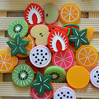 Food Resin Cabochon flat back & mixed 25mm Sold By Lot