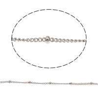 Nehrđajući čelik nakit lanac, različite veličine za izbor & twist ovalni lanac, izvorna boja, 100m/Torba, Prodano By Torba