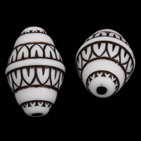 Starinski akril perle, Drum, Imitacija Starinski, bijel, 18x27mm, Rupa:Približno 2mm, Približno 120računala/Torba, Prodano By Torba