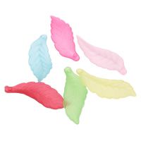 Acrylic Pendants Leaf frosted & translucent mixed colors Approx 1mm Approx Sold By Bag