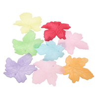 Acrylic Pendants Leaf frosted & translucent mixed colors Approx 1mm Approx Sold By Bag