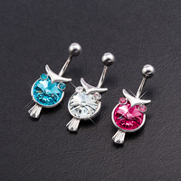 Brass, Owl, platinum plated, with cubic zirconia & faceted, more colors for choice, nickel, lead & cadmium free, 12x32mm, Sold By PC