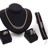 Tibetan Style Jewelry Sets, finger ring & bracelet & earring & necklace, with iron chain, stainless steel earring post and Omega clip, with 5cm extender chain, Flower, rose gold color plated, lantern chain & enamel & with rhinestone, lead & cadmium free, 22mm, 60mm, US Ring Size:6-9, Length:Approx 7.5 Inch, Approx 17.5 Inch, Sold By Set