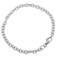 Stainless Steel Jewelry Bracelet, 304 Stainless Steel, different size for choice & oval chain, Length:7 Inch, 10Strands/Bag, Sold By Bag