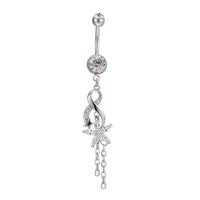 Brass Flower platinum plated with cubic zirconia & faceted nickel lead & cadmium free Sold By PC