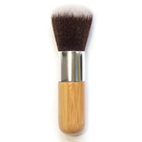 Makeup børste, Træ, med Kunstige Fibre & Aluminium, sølvfarvet forgyldt, nikkel, bly & cadmium fri, 110mm, 3pc'er/Lot, Solgt af Lot