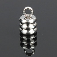 Stainless Steel End Caps, original color, 4.80x6.50x4.80mm, Hole:Approx 2mm, 3mm, 500PCs/Lot, Sold By Lot