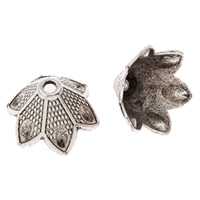 Zinc Alloy Bead Cap Flower antique silver color plated lead & cadmium free Approx 2mm Approx Sold By Bag