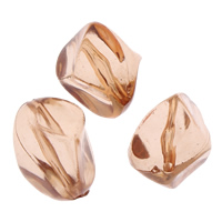 Transparent akryl perler, gennemsigtig, appelsin, 13x17mm, Hole:Ca. 1mm, Ca. 333pc'er/Bag, Solgt af Bag