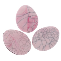 Acrylic, Teardrop, ice flake & solid color, pink, 20x25x10mm, Hole:Approx 1mm, Approx 150PCs/Bag, Sold By Bag