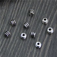 Bali Sterling Silver Beads, Tailandia, Coluna, 4.30x3mm, Buraco:Aprox 1.8mm, 50PCs/Lot, vendido por Lot