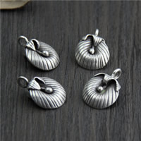 Bali Sterling Silver Pendants, Tailandia, Flor, 13.80x20mm, Buraco:Aprox 2mm, 5PCs/Lot, vendido por Lot