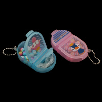 Kinder-DIY Saiten-Perlen-Set, Acryl, mit Eisenkette & Kunststoff Kasten & Kristall Faden, facettierte, keine, 41x71x18mm, verkauft von Box