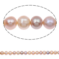 Cultured Potato Freshwater Pearl Beads, natural, mixed colors, 9-10mm, Hole:Approx 0.8mm, Sold Per Approx 15.3 Inch Strand