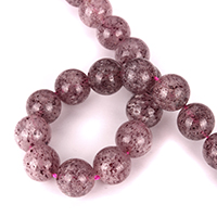 Strawberry Quartz Beads, Round, natural, 10mm, Hole:Approx 1mm, Approx 40PCs/Strand, Sold Per Approx 16 Inch Strand