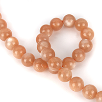 Sunstone Beads, Round, natural, 8mm, Hole:Approx 0.8mm, Approx 50PCs/Strand, Sold Per Approx 16 Inch Strand