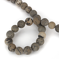 chinesischer lackierter Stein Perle, rund, natürlich, verschiedene Größen vorhanden, Länge ca. 15 ZollInch, verkauft von Menge