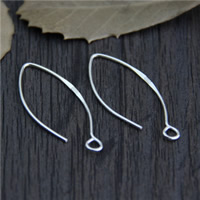 925 Sterling Silver Hook Earwire, with loop, nickel, lead & cadmium free, 14x32mm, 5Pairs/Lot, Sold By Lot
