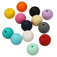 Beads silicone, Roda, Aprovação do FDA, Mais cores pare escolha, níquel, chumbo e cádmio livre, 10mm, Buraco:Aprox 2mm, 100PCs/Bag, vendido por Bag