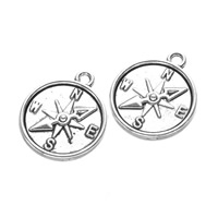 Tibetan Style Tool Pendants, Compass, antique silver color plated, nickel, lead & cadmium free, 23x20mm, Hole:Approx 2mm, 300PCs/Bag, Sold By Bag