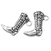 Zinc Alloy Shoes Pendants antique silver color plated nickel lead & cadmium free Approx 2mm Sold By Lot