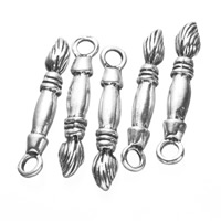 Tibetan Style Tool Pendants, Chinese Brush, antique silver color plated, nickel, lead & cadmium free, 25x4mm, Hole:Approx 2mm, Approx 1000PCs/Bag, Sold By Bag