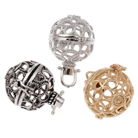 Pregnant Ball Locket Pendant, Brass, plated, hollow, more colors for choice, lead & cadmium free, 24x31x28mm, Hole:Approx 5x5mm, Sold By PC