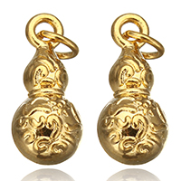 Brass Jewelry Pendants Calabash real gold plated nickel lead & cadmium free Approx 3mm Sold By Lot