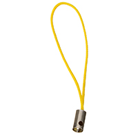 Mobile Phone Strap Lariat, Nylon Cord, with Brass, platinum color plated, yellow, nickel, lead & cadmium free, 55mm,1mm,7x4mm, Hole:Approx 1.7mm, Length:Approx 1.96 Inch, 1000Strands/Lot, Sold By Lot