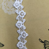 Lace Trim & Ribbon Polyester Flower white 13mm Sold By Lot