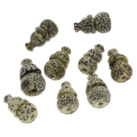 Buddhistische Perlen, Bodhi, Kalebasse, geschnitzt, originale Farbe, 8x16mm-11x18mm, Bohrung:ca. 1.5mm, 20PCs/Tasche, verkauft von Tasche