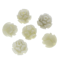 Buddha Beads, Bodhi Root, Flower, Carved, original color, 12-14mm, Hole:Approx 1.5mm, 100PCs/Bag, Sold By Bag